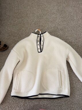 Wonderly Cream Sherpa Jacket with Black Trim